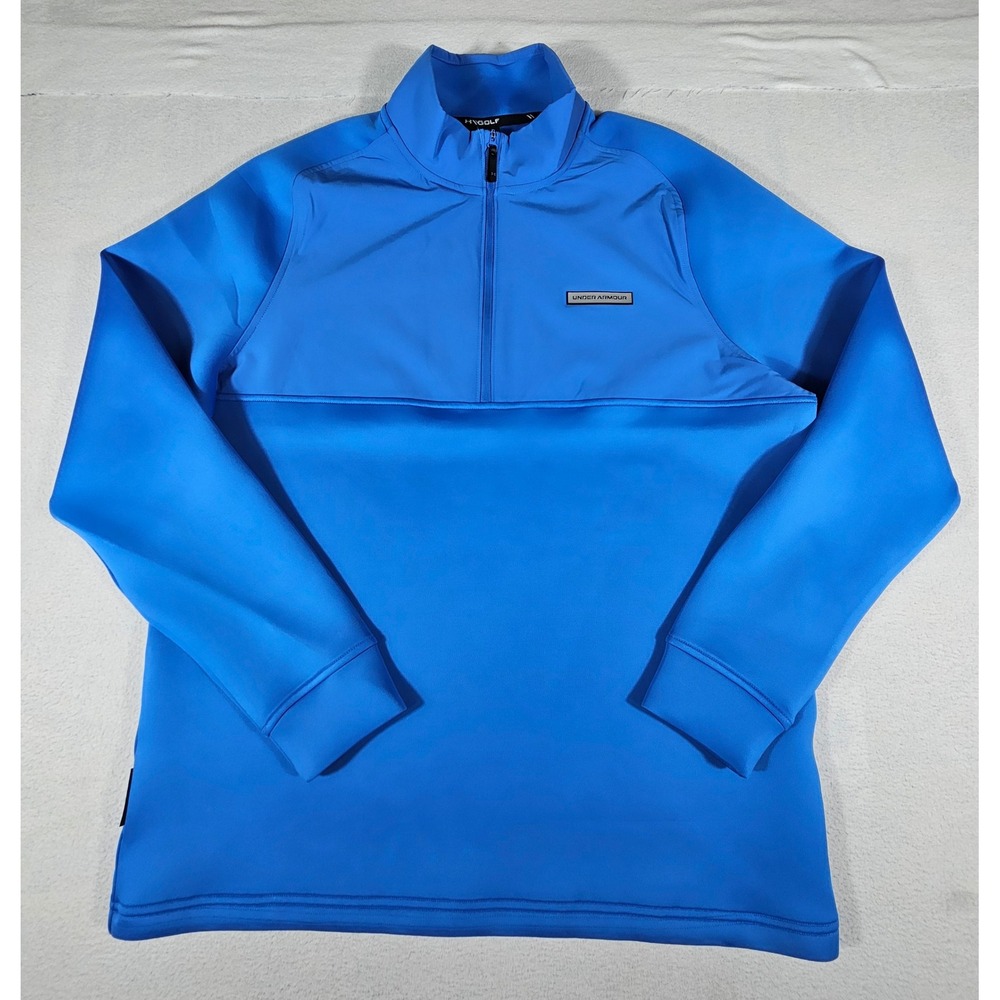 Under‎ Armour Mens Drive Pro Hybrid HZ Golf Pullover Blue 6005666-402 NEW
